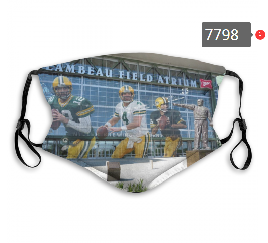 NFL 2020 Green Bay Packers #9 Dust mask with filter->nfl dust mask->Sports Accessory